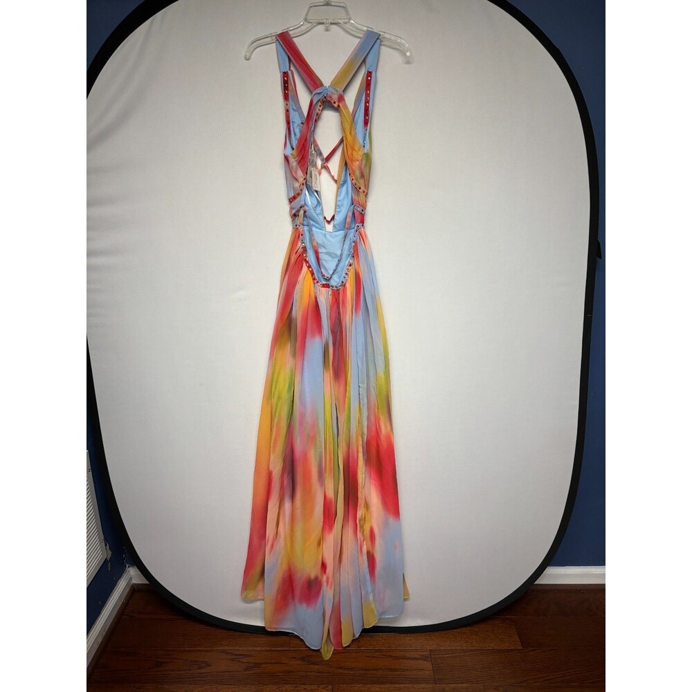 NWT Bella Barnett Women Eileen Printed Maxi Dress Size Large D125 -24 - Picture 15 of 16